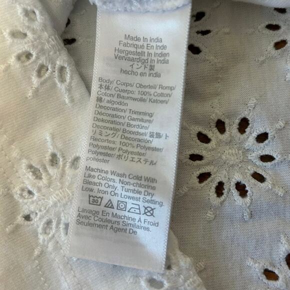 NWT Madewell Embroidered Wide-Sleeve Boxy Tee White Size XXS - Picture 7 of 7